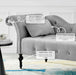 Chaise Velvet Lounge Sofa with Wooden Legs - Light Grey-5056536103178-Bargainia.com