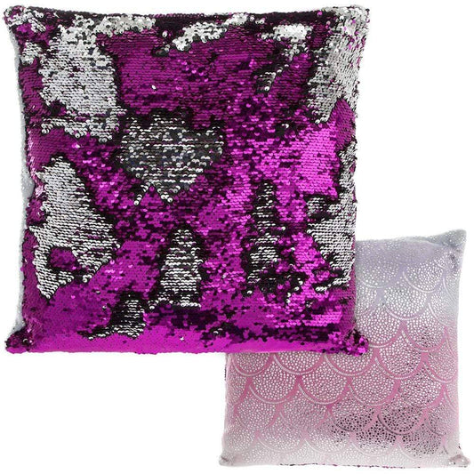 Rainbow Sequin Cushion - 40cm-5010792417639-Bargainia.com