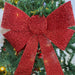 Red Tinsel Bow - 22 x 32 x 7cm-5050565313362-Bargainia.com