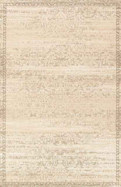 Cream Contemporary Faded Oriental Motifs Rug - Texas - Bargainia.com