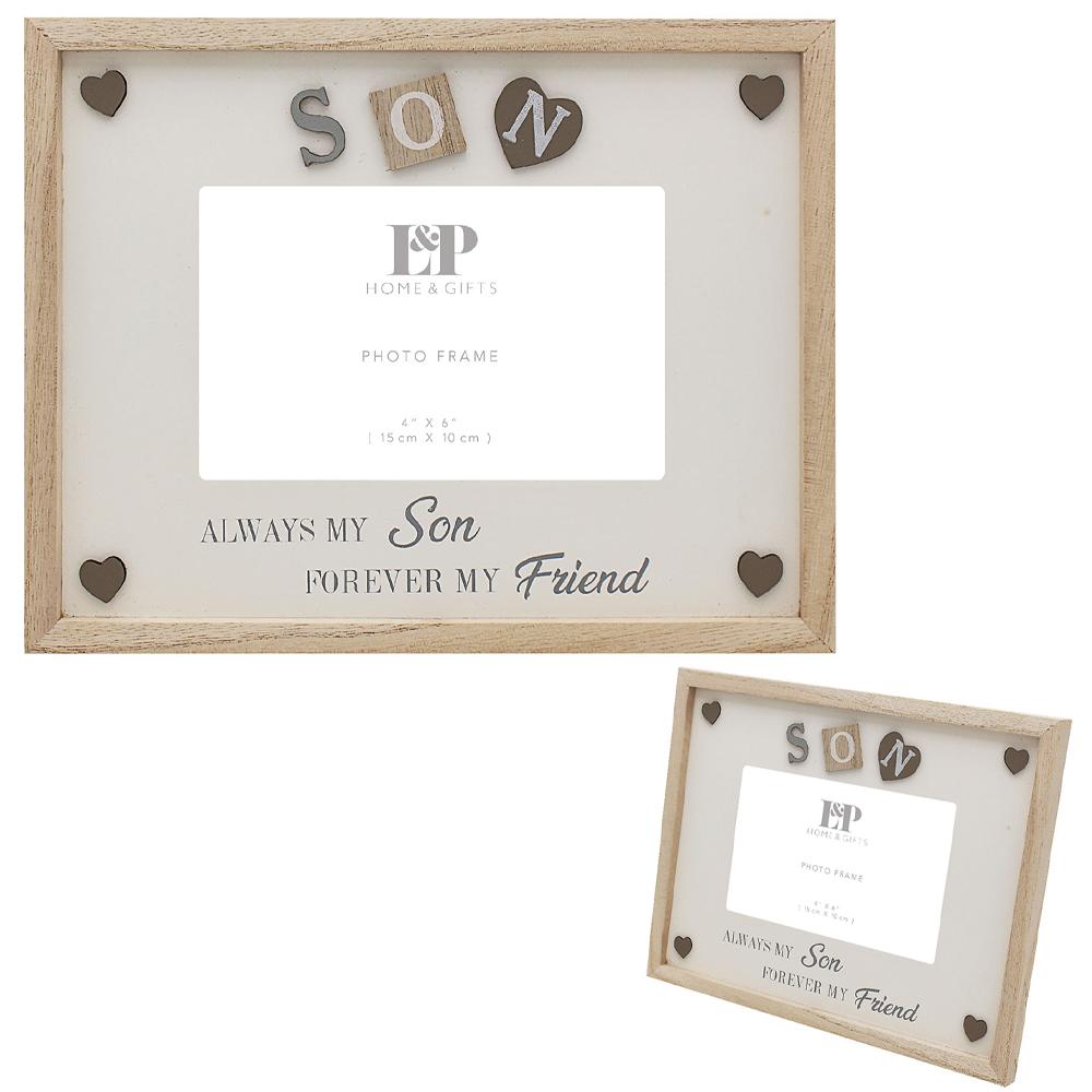 Son Sentiments Wooden Frame - 4 x 6"-5010792461441-Bargainia.com