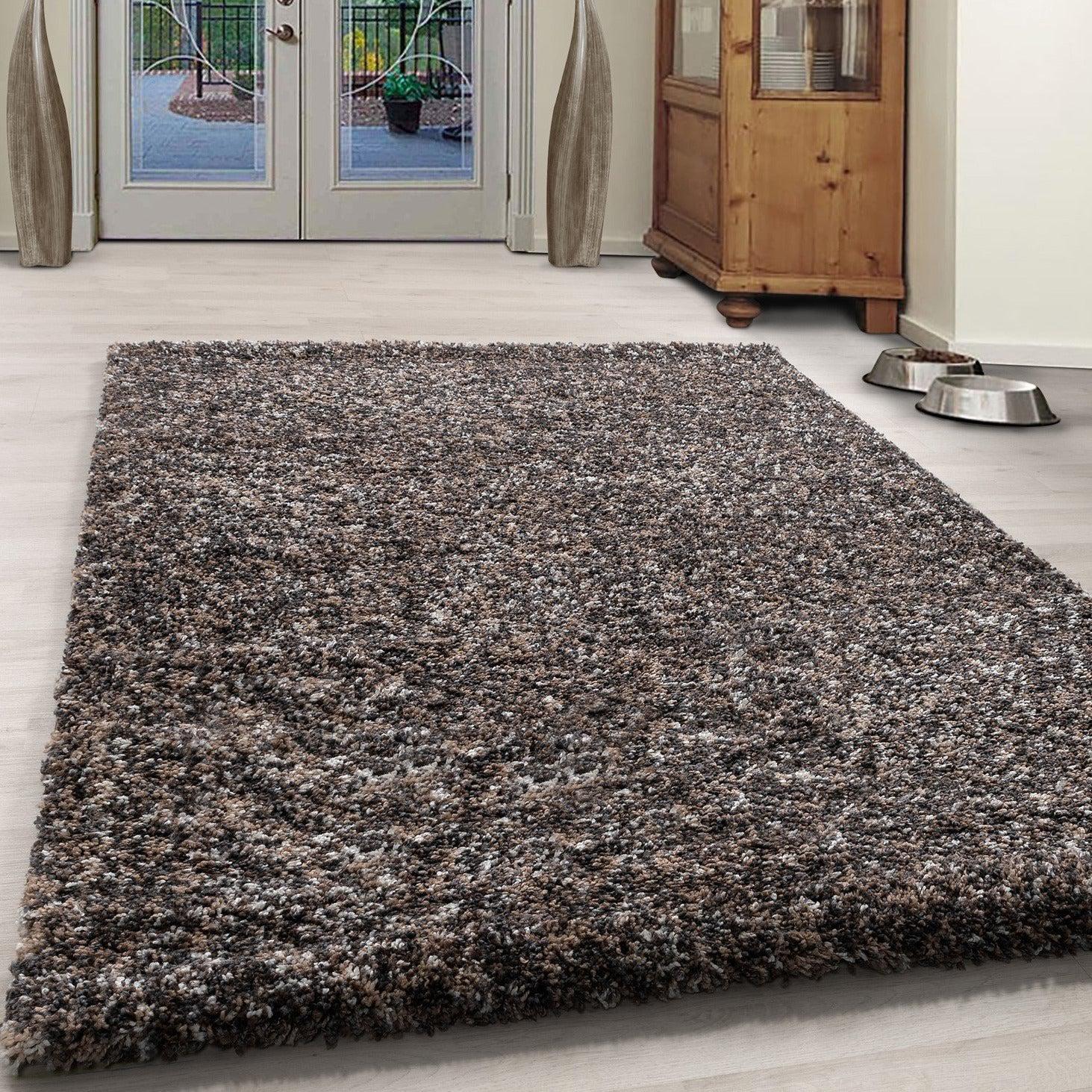 Taupe/Grey Mixed Shaggy Rug | Enjoy | bargainia.com-Bargainia.com