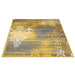 Mustard Contemporary Faded Traditional Motifs Design Rug - Texas - Bargainia.com