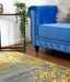 Mustard Contemporary Faded Traditional Motifs Design Rug - Texas - Bargainia.com