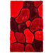 Red 3D Pebbles Shaggy Rug - Hawaii-Bargainia.com