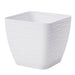 White Sahara Plant Pot & Saucer - 19cm 8414926431442 only5pounds-com