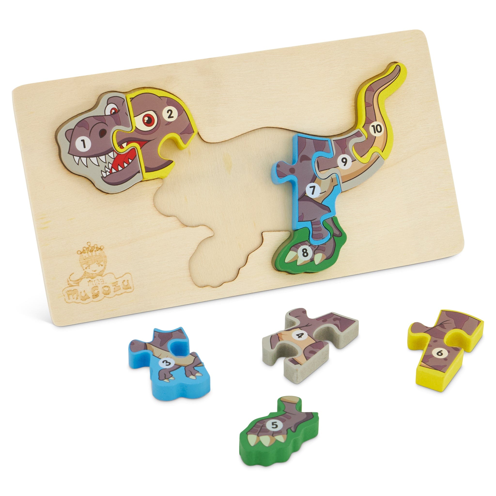 Wooden Dinosaur Maths Jigsaw Puzzle 5060269266536 Bargainia