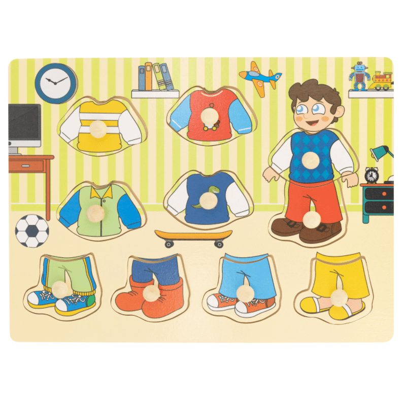 Wooden Dress Up Boy Jigsaw Puzzle 5060269268424 Bargainia