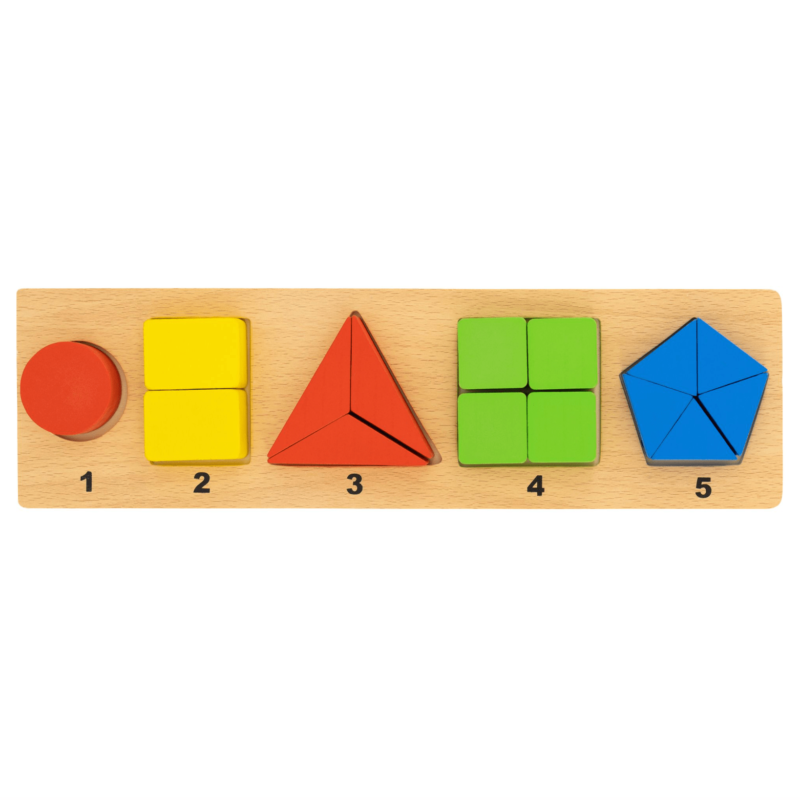 Wooden Fractions Puzzle - 35 x 10cm 5060269266154 Bargainia