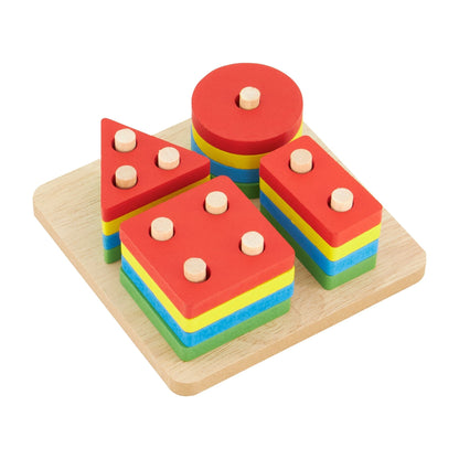 Wooden Geometrical Shapes Toy 5060269266567 Bargainia