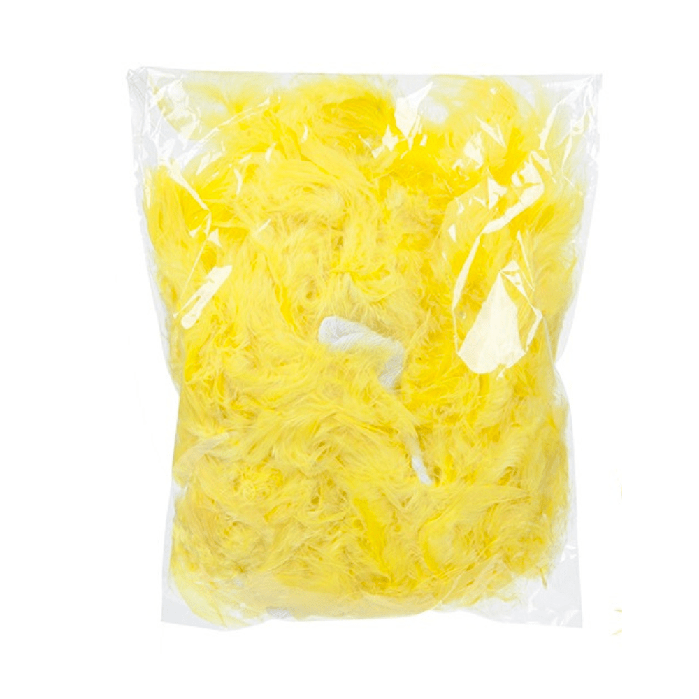 Yellow Feather Boa 1.5M With Header Card 5025572239677 only5pounds-com