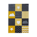 Yellow and Grey Checked Rug | Kids Rugs | bargainia.com-Bargainia.com