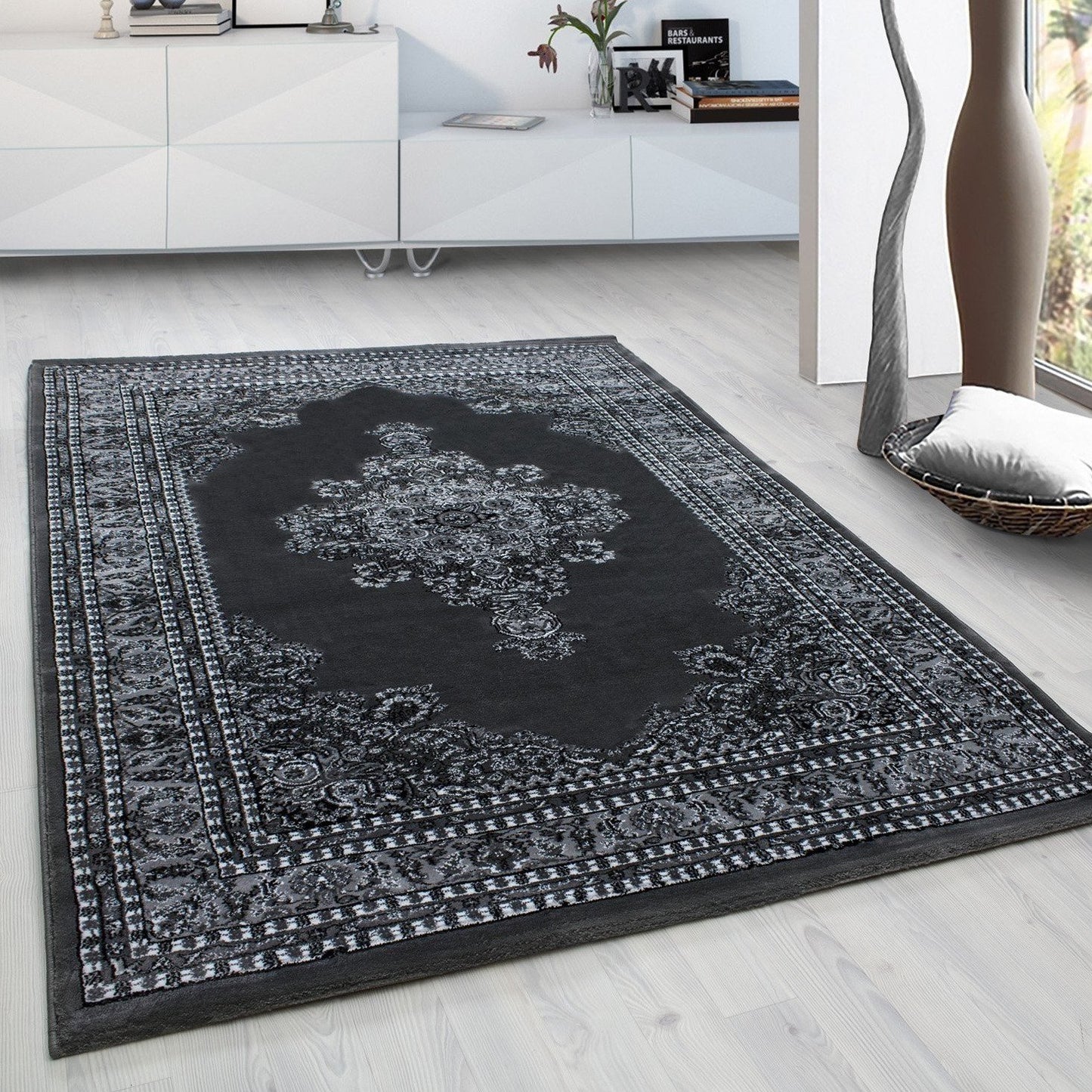 Grey Traditional Medallion Rug - Marrakesh - Rug Masters