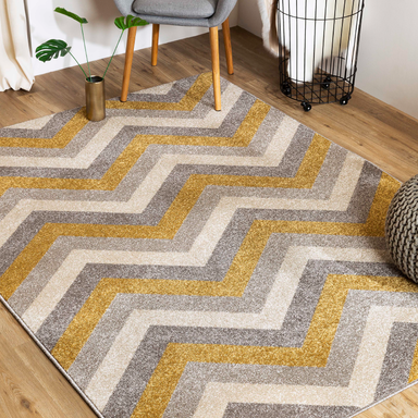 Gold Chevron Rug | Rug Masters | Various Sizes Available