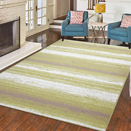 Green Stripes Rug | Rug Masters | Various Sizes Available