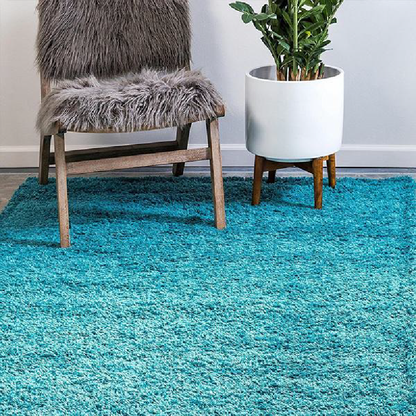 Teal Shaggy Rug | Rug Masters | Free UK Delivery