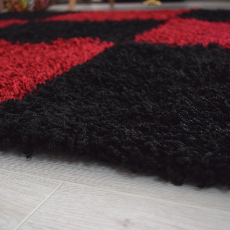 Checked Shaggy Rug | Rug Masters | Free UK Delivery