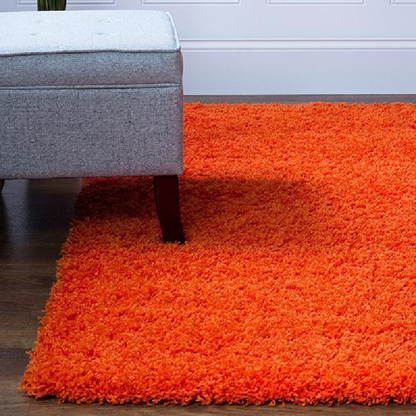 Orange Shaggy Rug | Rug Masters | Free UK Delivery