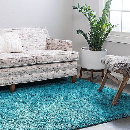 Teal Shaggy Rug | Rug Masters | Free UK Delivery