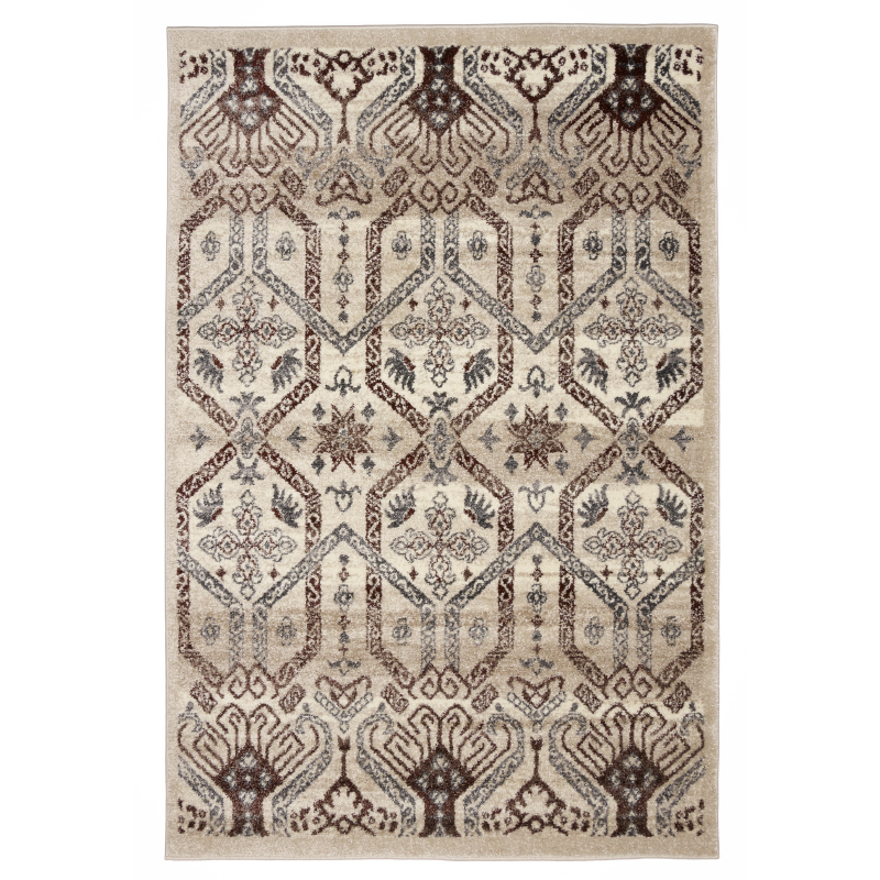 Beige Geometric Rug | Rug Masters | Free UK Delivery