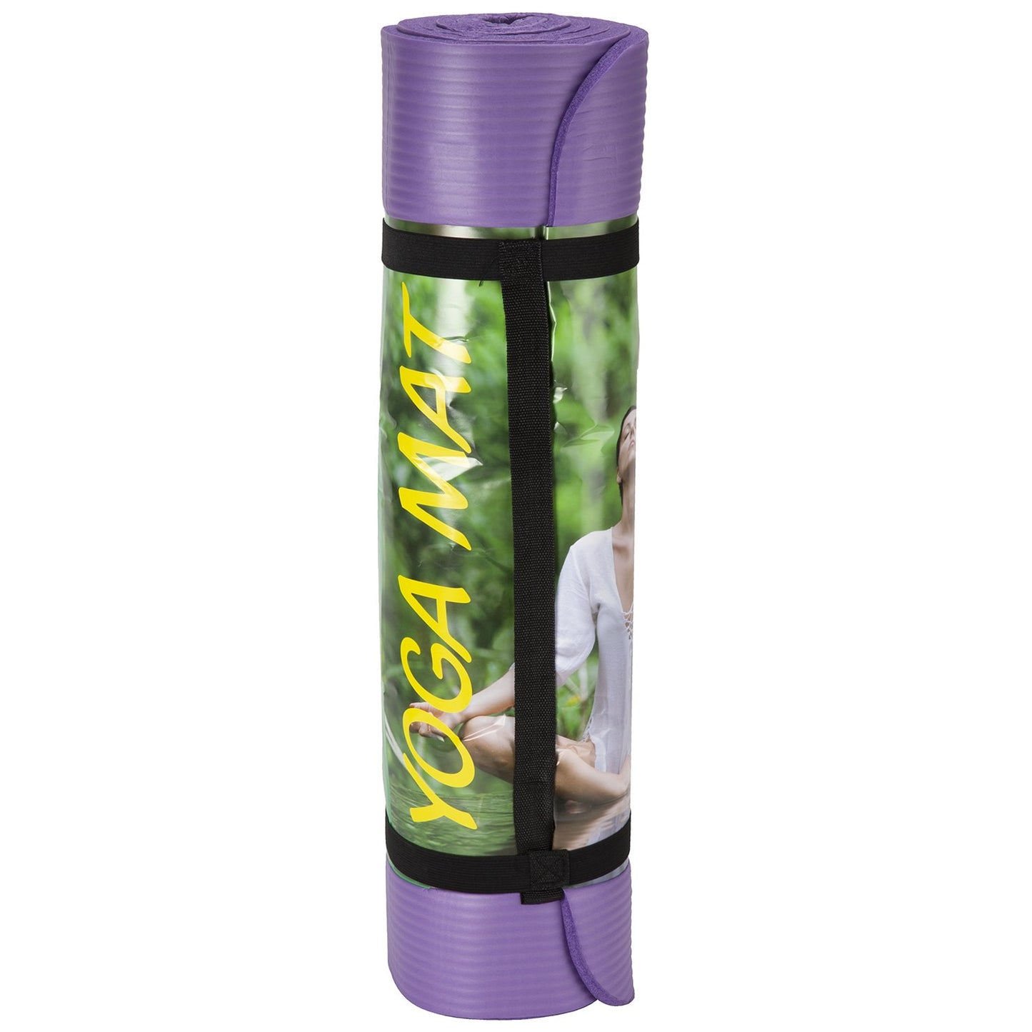 Purple Non-Slip Yoga Mat 1cm Thick With Handle Bravich LTD.