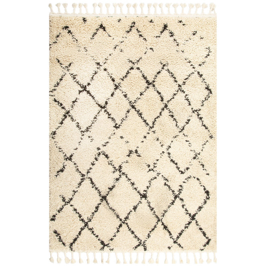 Cream Diamond Boho Rug - Michigan