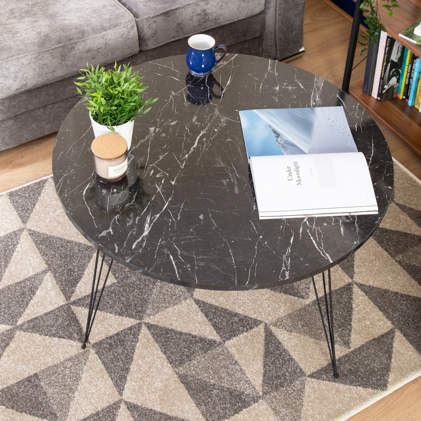 Terek Road Coffee Table - Black Marble