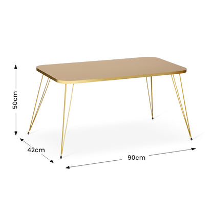 Tigris Rectangle Coffee Table - Gold