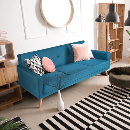 The 'Narvik' Click Clack Sofa Bed - Blue