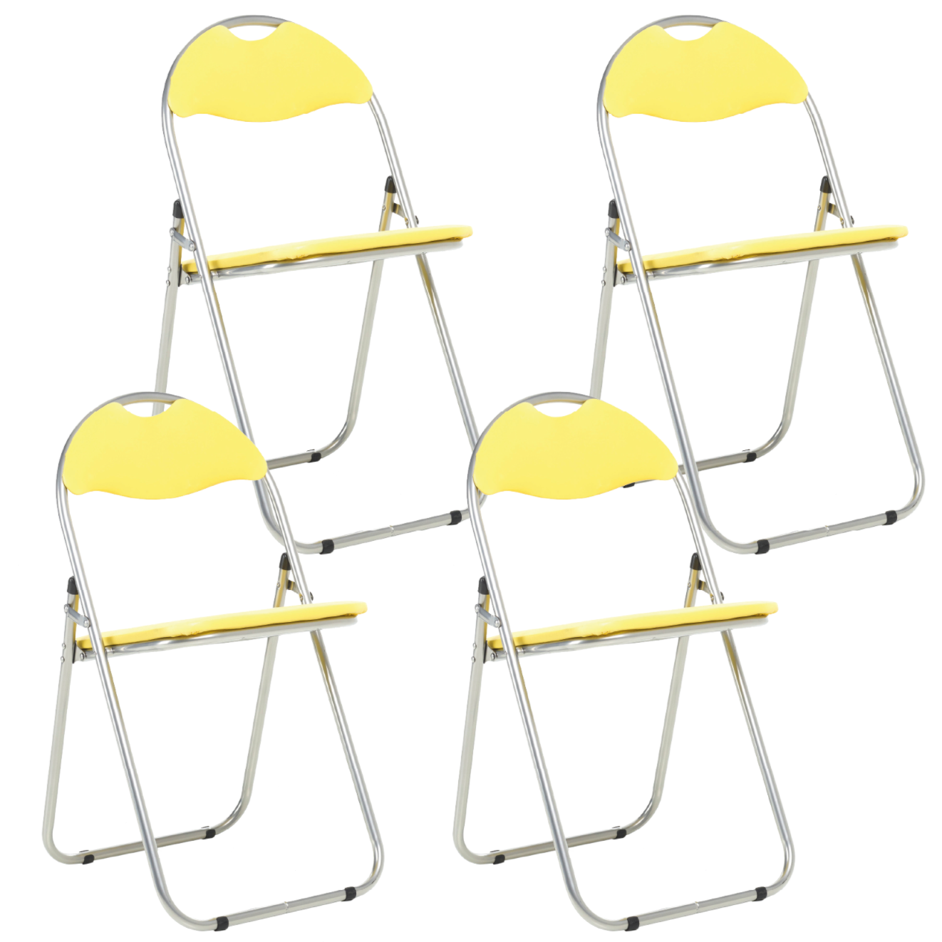 Folding Padded Office Chair - Yellow Bravich LTD.