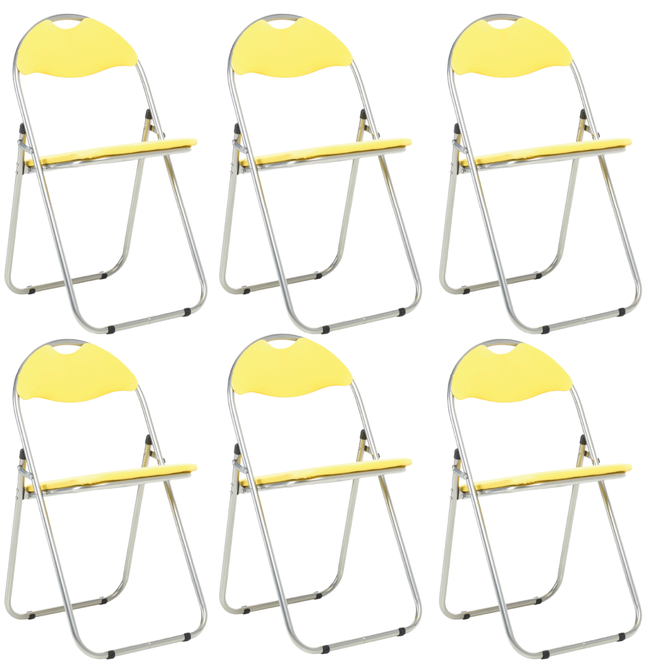 Folding Padded Office Chair - Yellow Bravich LTD.