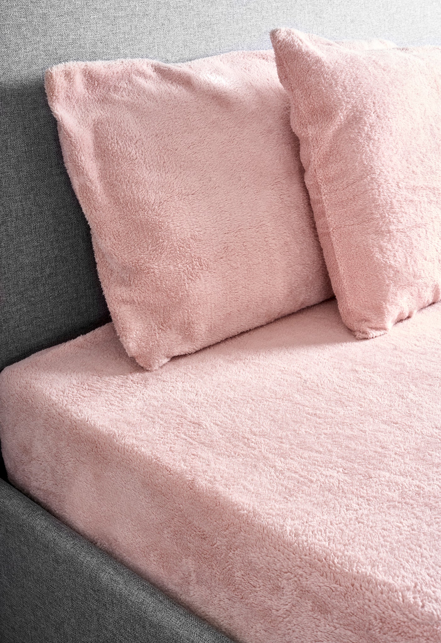 Hibernate Collection Super Soft Teddy Fleece Duvet & Two Pillow Covers Set - Rose Pink-Bargainia.com