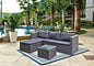 6 Seater Rattan Corner Sofa With Chaise & Table Garden Furniture Set