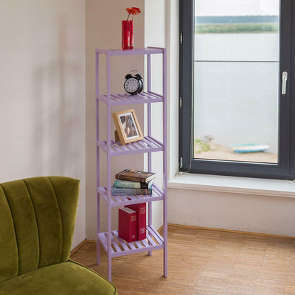 5 Tier Bamboo Storage Rack - Purple Bravich LTD.