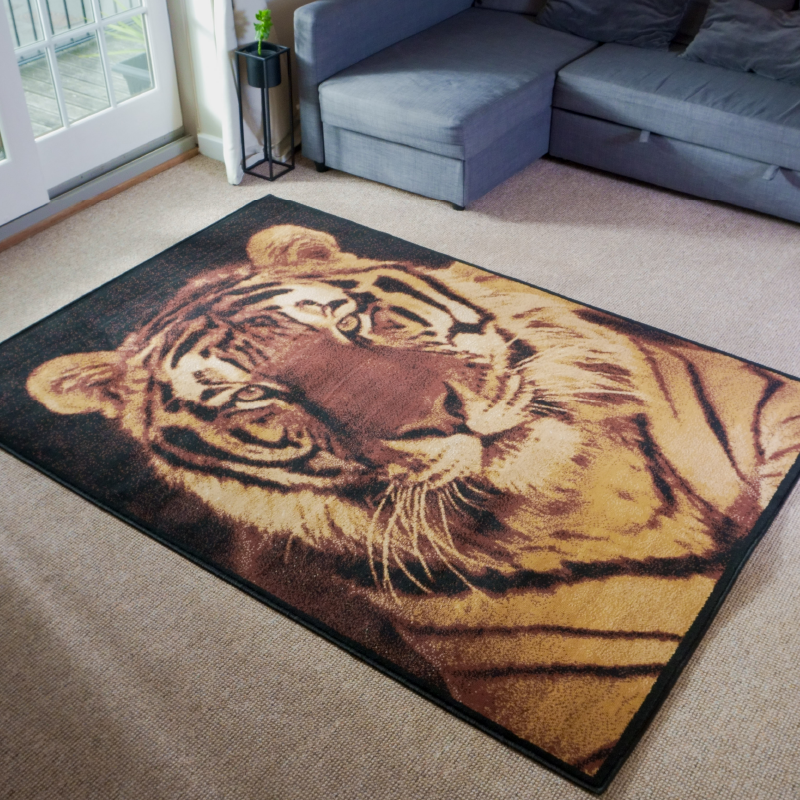 Animal Print Rug Large Small Living Room Soft Carpet Leopard Zebra Tiger  Mats