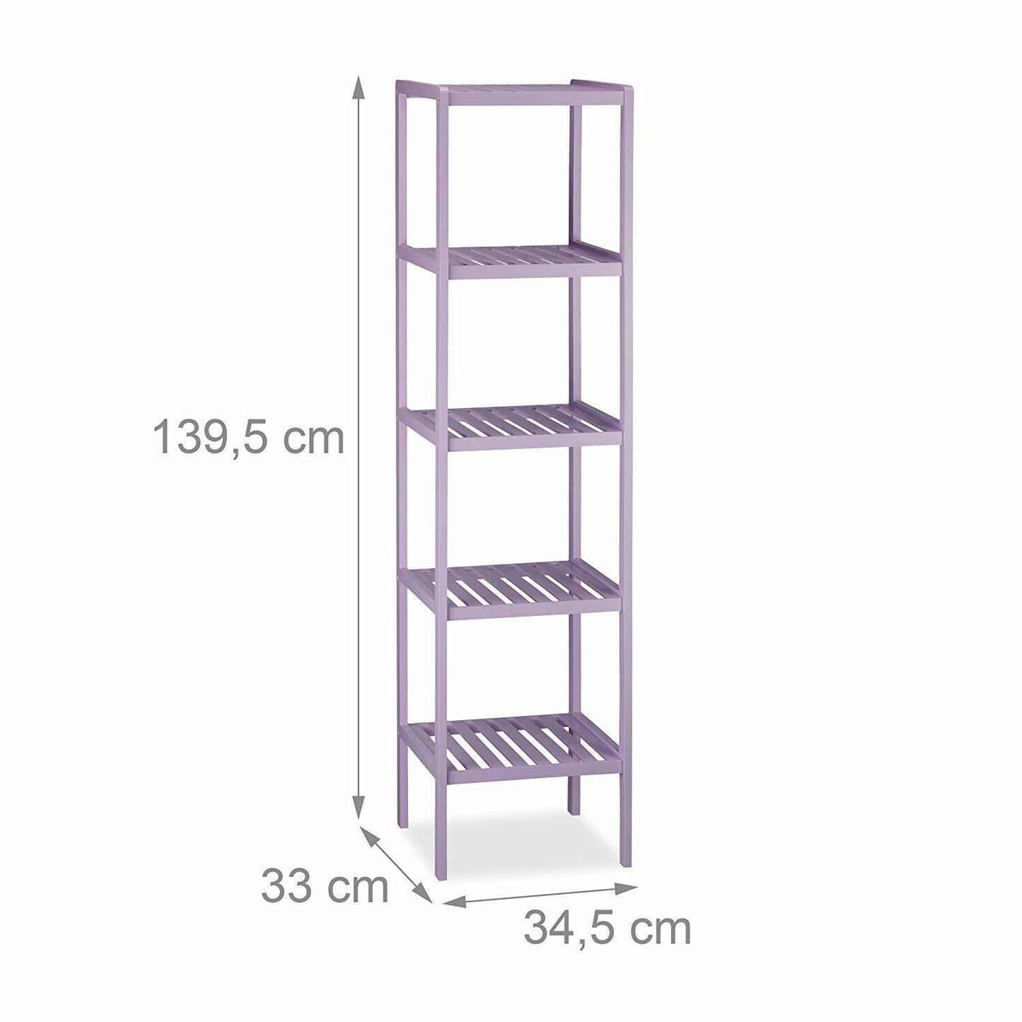 5 Tier Bamboo Storage Rack - Purple Bravich LTD.