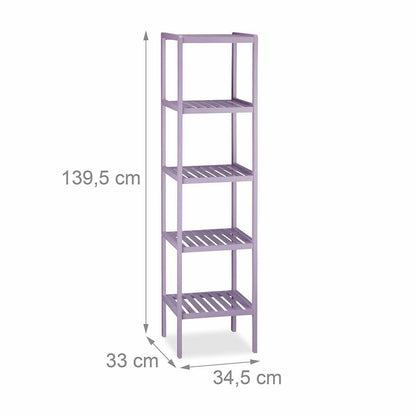 5 Tier Bamboo Storage Rack - Purple Bravich LTD.